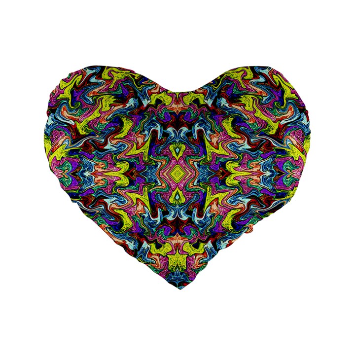 Pattern-12 Standard 16  Premium Flano Heart Shape Cushions