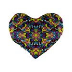 Pattern-12 Standard 16  Premium Flano Heart Shape Cushions Back