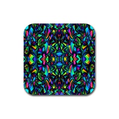 Pattern-14 Rubber Coaster (square)  by ArtworkByPatrick