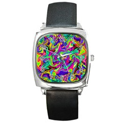 Artwork By Patrick-pattern-15 Square Metal Watch by ArtworkByPatrick