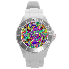 Artwork By Patrick-pattern-15 Round Plastic Sport Watch (l) by ArtworkByPatrick