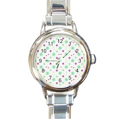 Stars Motif Multicolored Pattern Print Round Italian Charm Watch by dflcprints