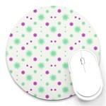 Stars Motif Multicolored Pattern Print Round Mousepads Front