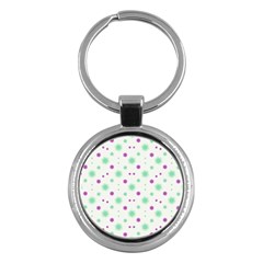 Stars Motif Multicolored Pattern Print Key Chains (round)  by dflcprints