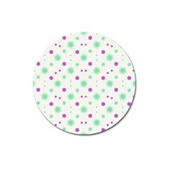 Stars Motif Multicolored Pattern Print Magnet 3  (round) by dflcprints