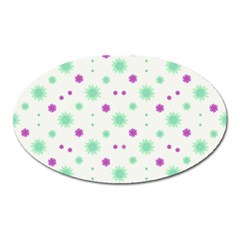 Stars Motif Multicolored Pattern Print Oval Magnet by dflcprints