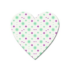 Stars Motif Multicolored Pattern Print Heart Magnet by dflcprints