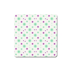 Stars Motif Multicolored Pattern Print Square Magnet by dflcprints