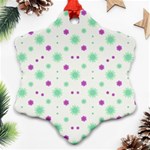 Stars Motif Multicolored Pattern Print Ornament (Snowflake) Front