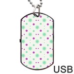 Stars Motif Multicolored Pattern Print Dog Tag USB Flash (One Side) Front