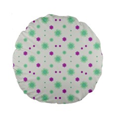 Stars Motif Multicolored Pattern Print Standard 15  Premium Round Cushions by dflcprints