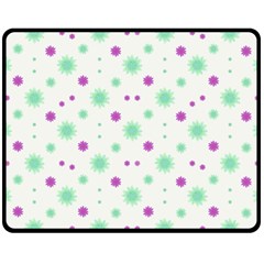 Stars Motif Multicolored Pattern Print Double Sided Fleece Blanket (medium)  by dflcprints