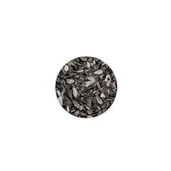 Black And White Leaves Pattern 1  Mini Buttons by dflcprints