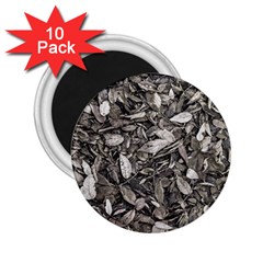 Black And White Leaves Pattern 2 25  Magnets (10 Pack)  by dflcprints