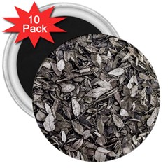 Black And White Leaves Pattern 3  Magnets (10 Pack)  by dflcprints