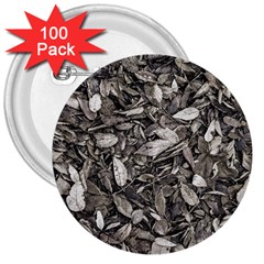 Black And White Leaves Pattern 3  Buttons (100 Pack)  by dflcprints