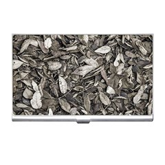 Black And White Leaves Pattern Business Card Holders by dflcprints