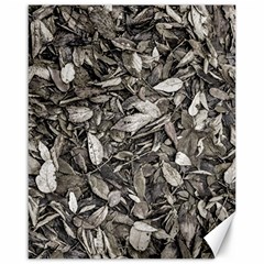 Black And White Leaves Pattern Canvas 16  X 20   by dflcprints