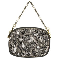 Black And White Leaves Pattern Chain Purses (two Sides)  by dflcprints