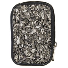 Black And White Leaves Pattern Compact Camera Cases by dflcprints