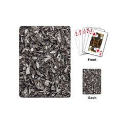 Black And White Leaves Pattern Playing Cards (mini)  by dflcprints