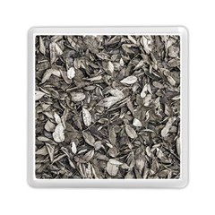 Black And White Leaves Pattern Memory Card Reader (square)  by dflcprints