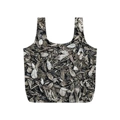 Black And White Leaves Pattern Full Print Recycle Bags (s)  by dflcprints