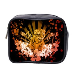 Cute Little Tiger With Flowers Mini Toiletries Bag 2-side by FantasyWorld7