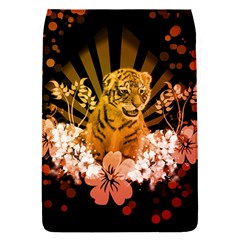 Cute Little Tiger With Flowers Flap Covers (s)  by FantasyWorld7