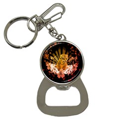 Cute Little Tiger With Flowers Bottle Opener Key Chains by FantasyWorld7