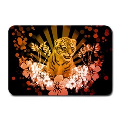 Cute Little Tiger With Flowers Plate Mats by FantasyWorld7