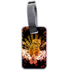 Cute Little Tiger With Flowers Luggage Tags (two Sides) by FantasyWorld7