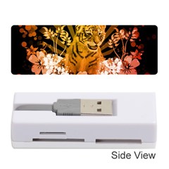 Cute Little Tiger With Flowers Memory Card Reader (stick)  by FantasyWorld7