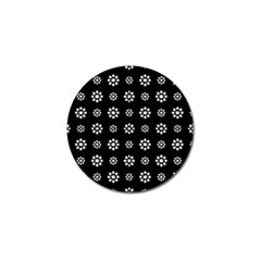 Dark Stylized Floral Pattern Golf Ball Marker (4 Pack) by dflcprints