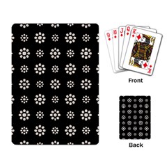 Dark Stylized Floral Pattern Playing Card by dflcprints