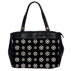 Dark Stylized Floral Pattern Office Handbags (2 Sides)  by dflcprints