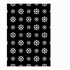 Dark Stylized Floral Pattern Small Garden Flag (two Sides) by dflcprints