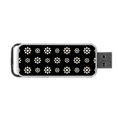 Dark Stylized Floral Pattern Portable Usb Flash (one Side) by dflcprints