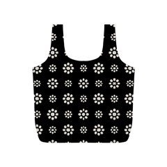 Dark Stylized Floral Pattern Full Print Recycle Bags (s)  by dflcprints