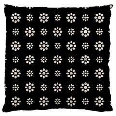 Dark Stylized Floral Pattern Large Flano Cushion Case (one Side) by dflcprints