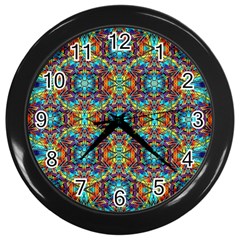 Pattern-16 Wall Clocks (black) by ArtworkByPatrick