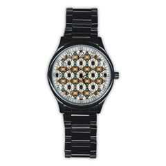 Pattern-17 Stainless Steel Round Watch by ArtworkByPatrick