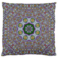 Summer Bloom In Floral Spring Time Large Cushion Case (two Sides) by pepitasart