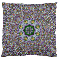 Summer Bloom In Floral Spring Time Large Flano Cushion Case (one Side) by pepitasart