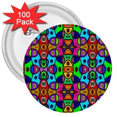 Artwork By Patrick-pattern-18 3  Buttons (100 Pack)  by ArtworkByPatrick