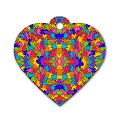 Artwork By Patrick-pattern-19 Dog Tag Heart (one Side) by ArtworkByPatrick