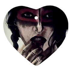 Femininely Badass Heart Ornament (two Sides) by sirenstore