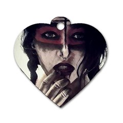 Femininely Badass Dog Tag Heart (two Sides) by sirenstore