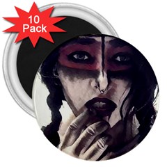 Femininely Badass 3  Magnets (10 Pack)  by sirenstore