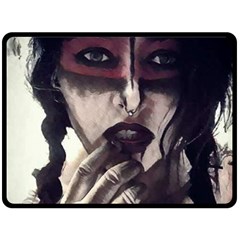 Femininely Badass Fleece Blanket (large)  by sirenstore